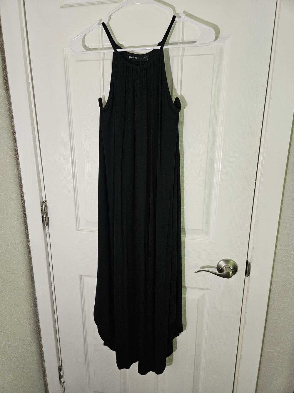 NWT Black Sleeveless Halter Midi Dress